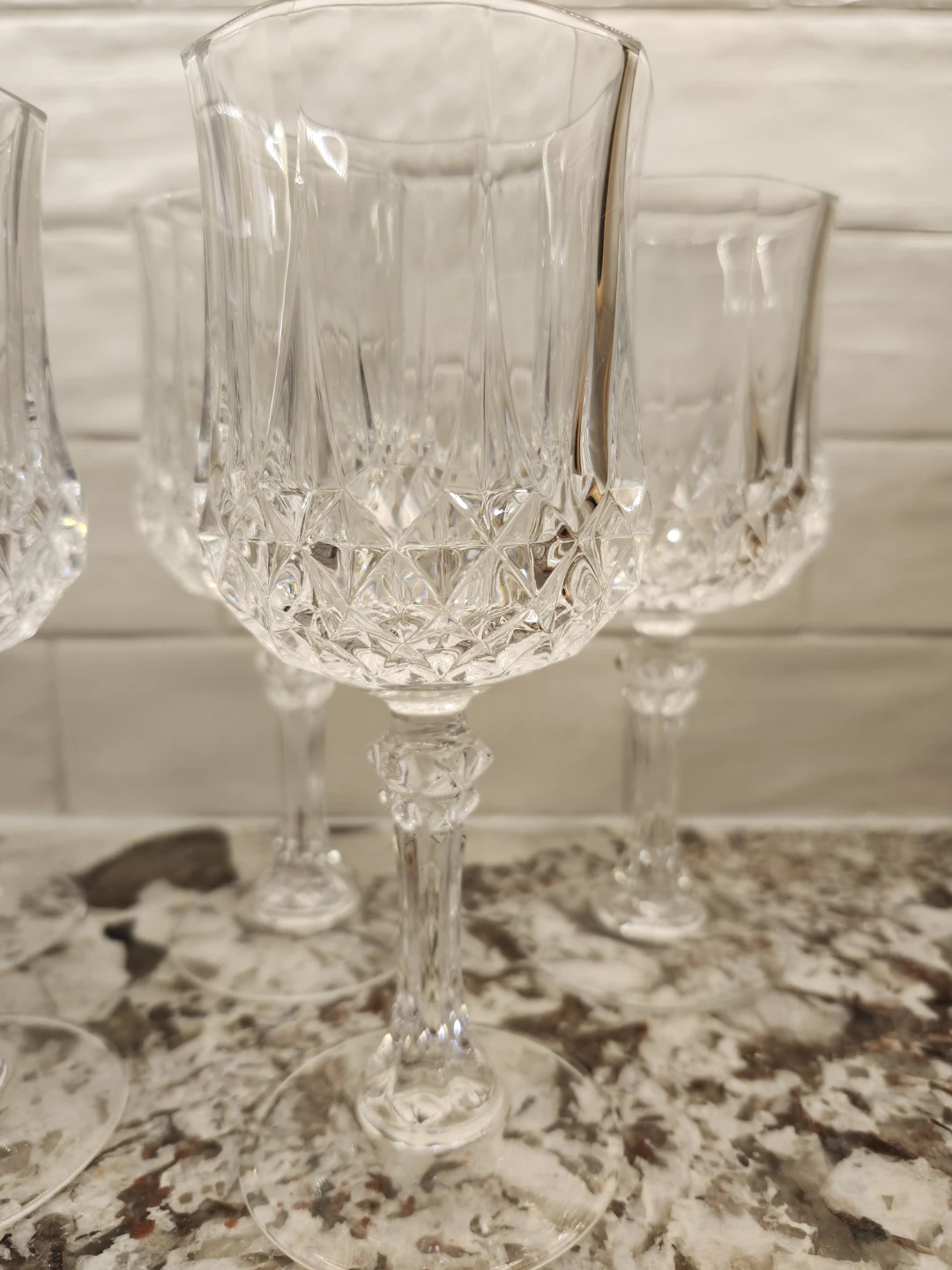 Set of 5 Crystal Wine Glasses - photo 2