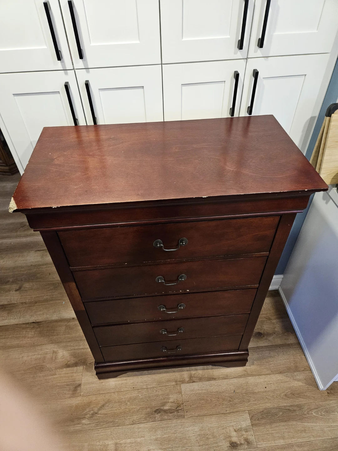 Dark Wood 5-Drawer Dresser - photo 2