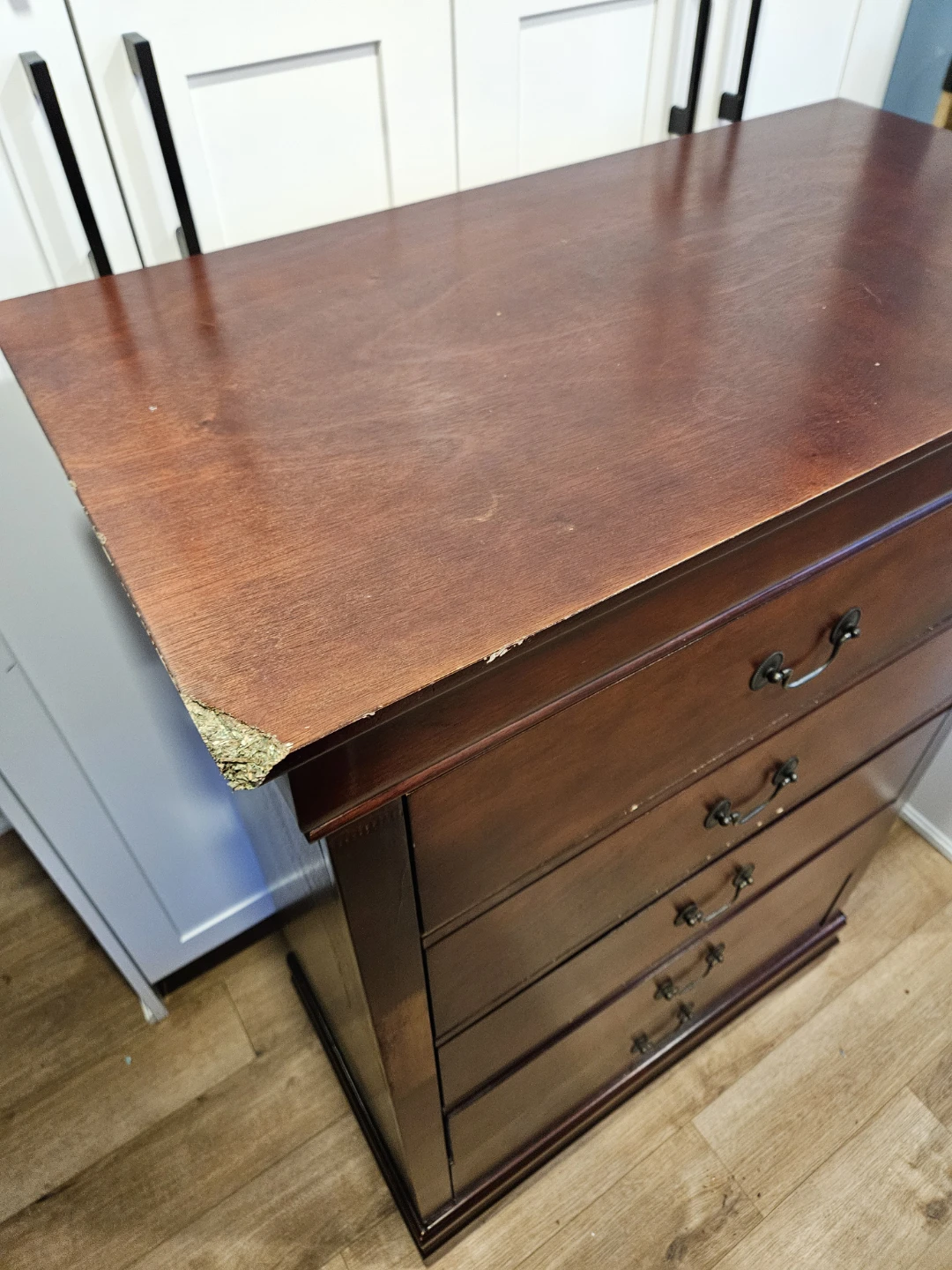 Dark Wood 5-Drawer Dresser - photo 3