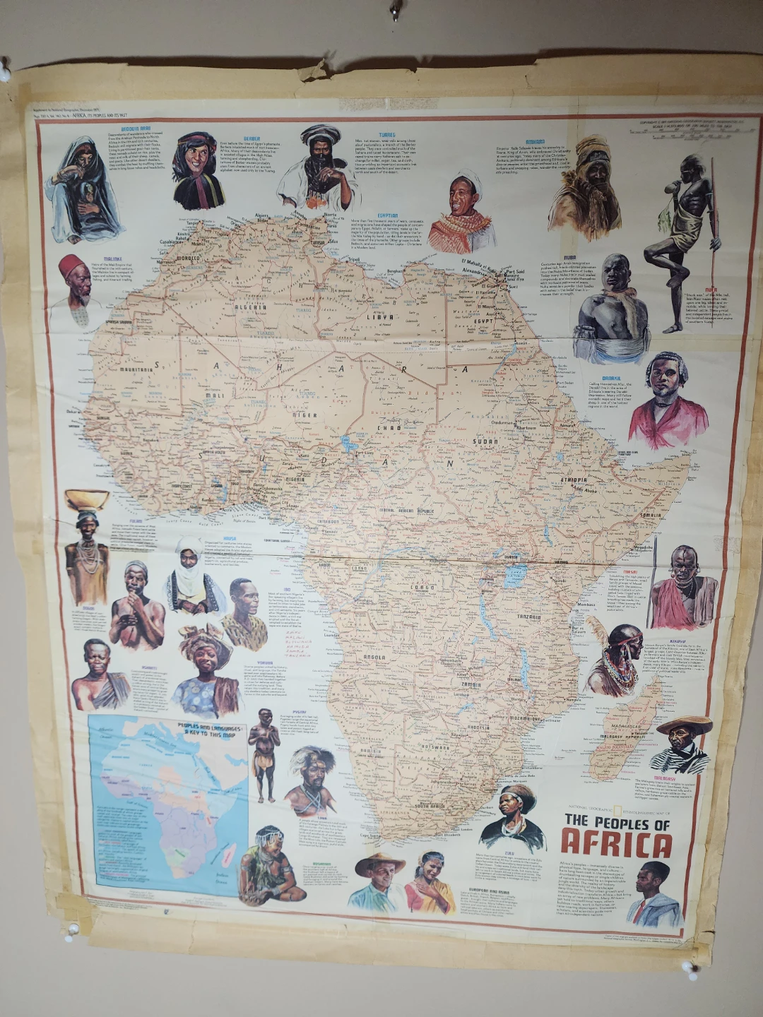National Geographic Peoples of Africa Map