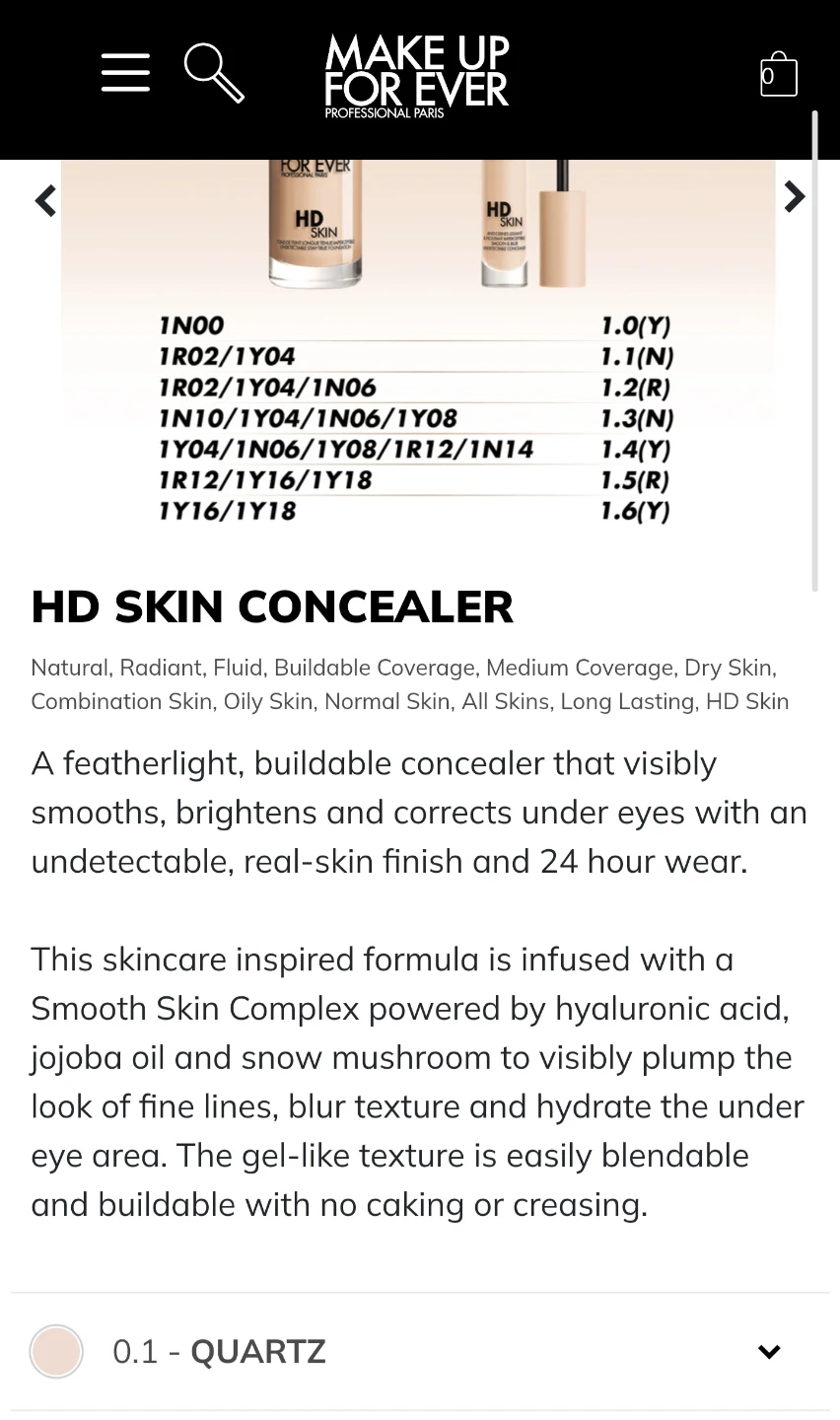 Make Up For Ever HD Skin Concealer 0.1 Quartz - photo 3