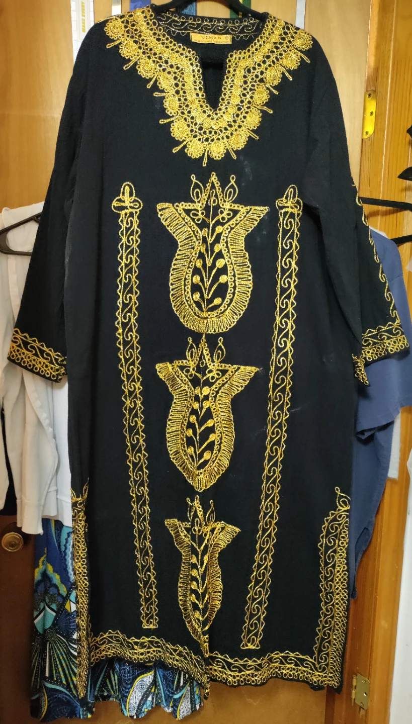 UZMAN Black Embroidered Cotton Tunic - Size M - photo 2
