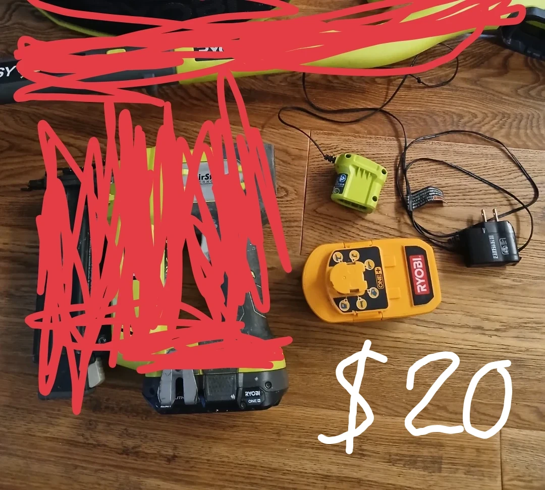Ryobi 18v batteries and charger