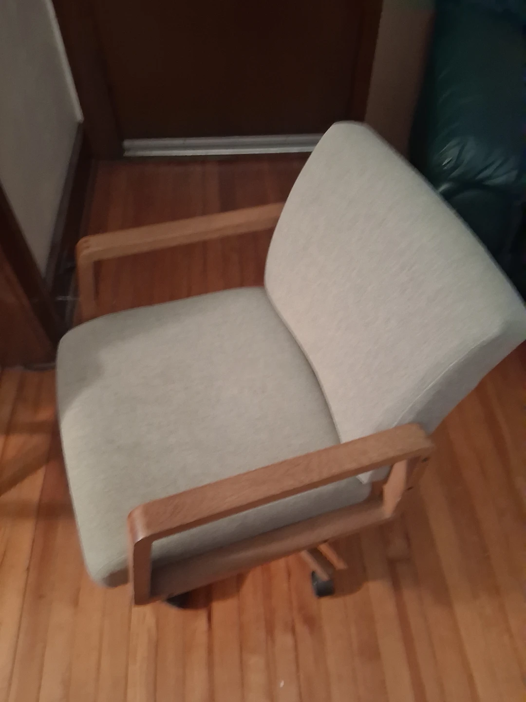 Office Chair with Wooden Frame and Upholstered Seat - photo 4