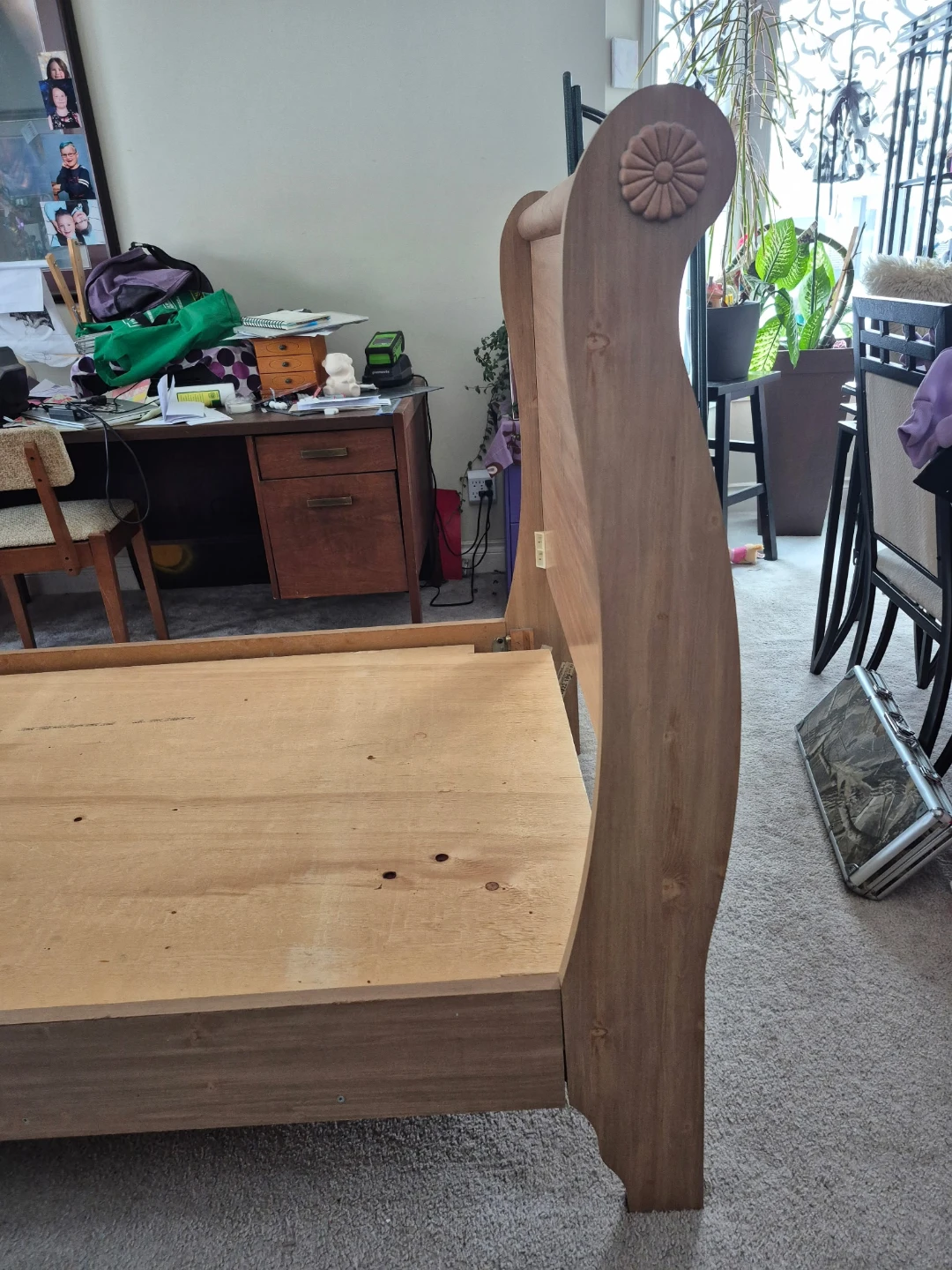 Wooden Sleigh Bed Frame - photo 5