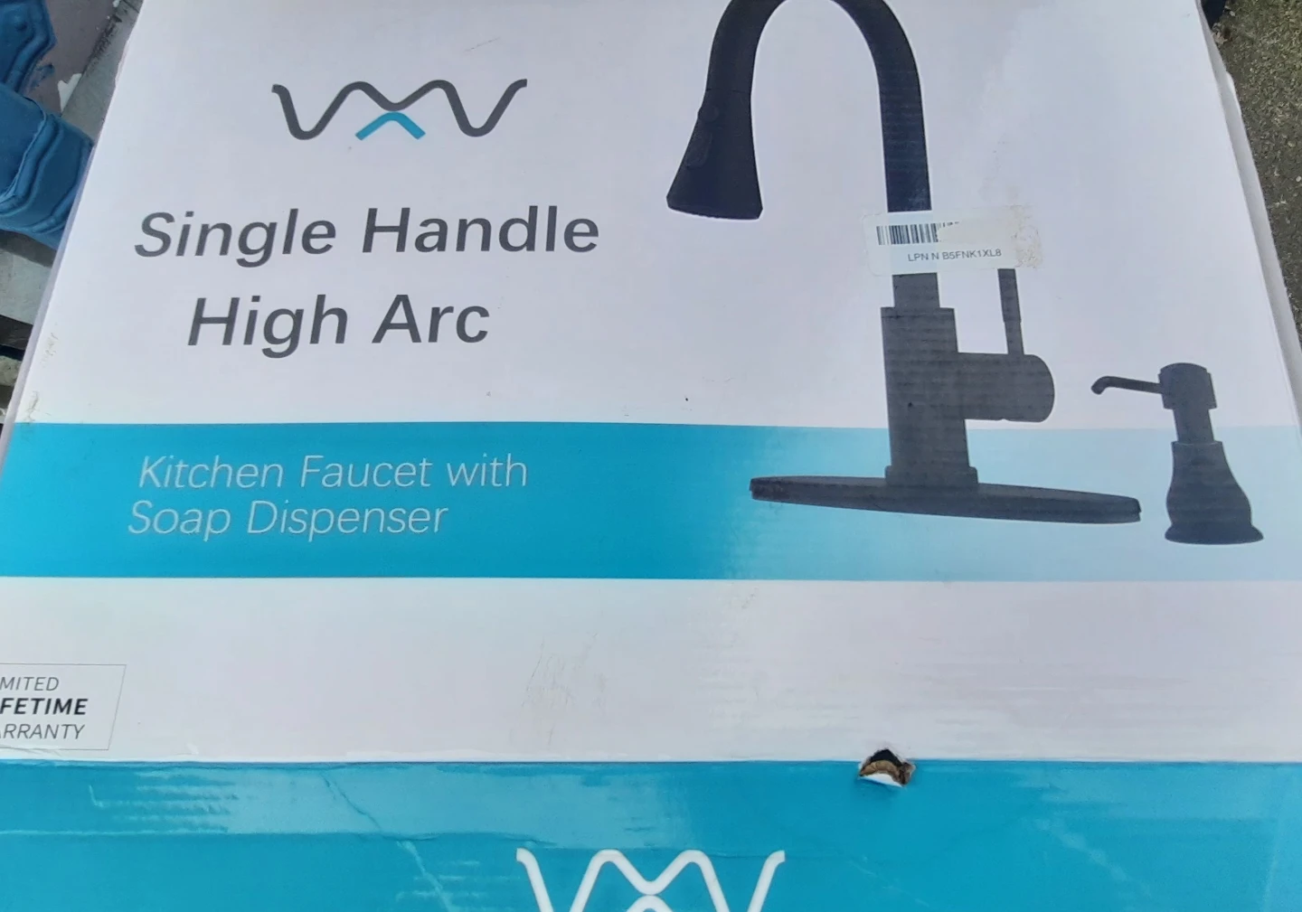 Single Handle High Arc Kitchen Faucet with Soap Dispenser - photo 2