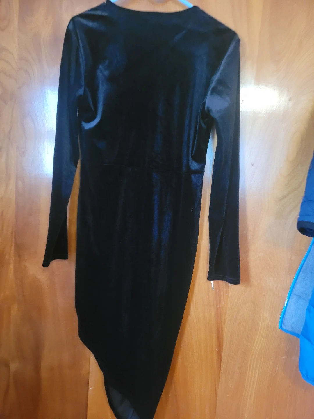She's All That Black Velvet Asymmetrical Midi Dress - photo 2