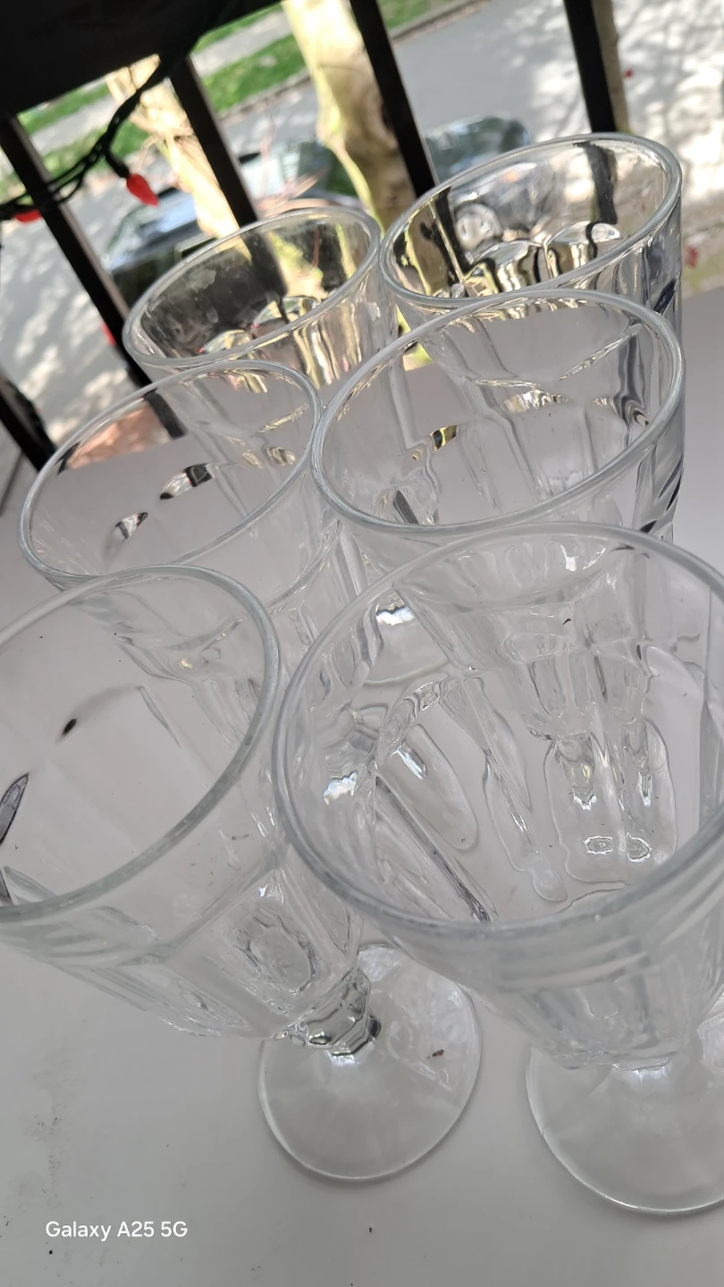 Set of 6 Clear Glass Dessert Glasses - photo 3