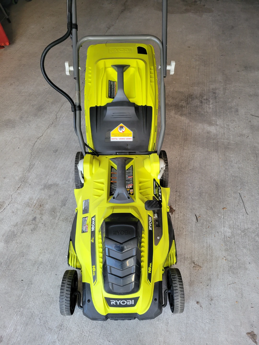 Ryobi 16-Inch Electric Lawn Mower - photo 3