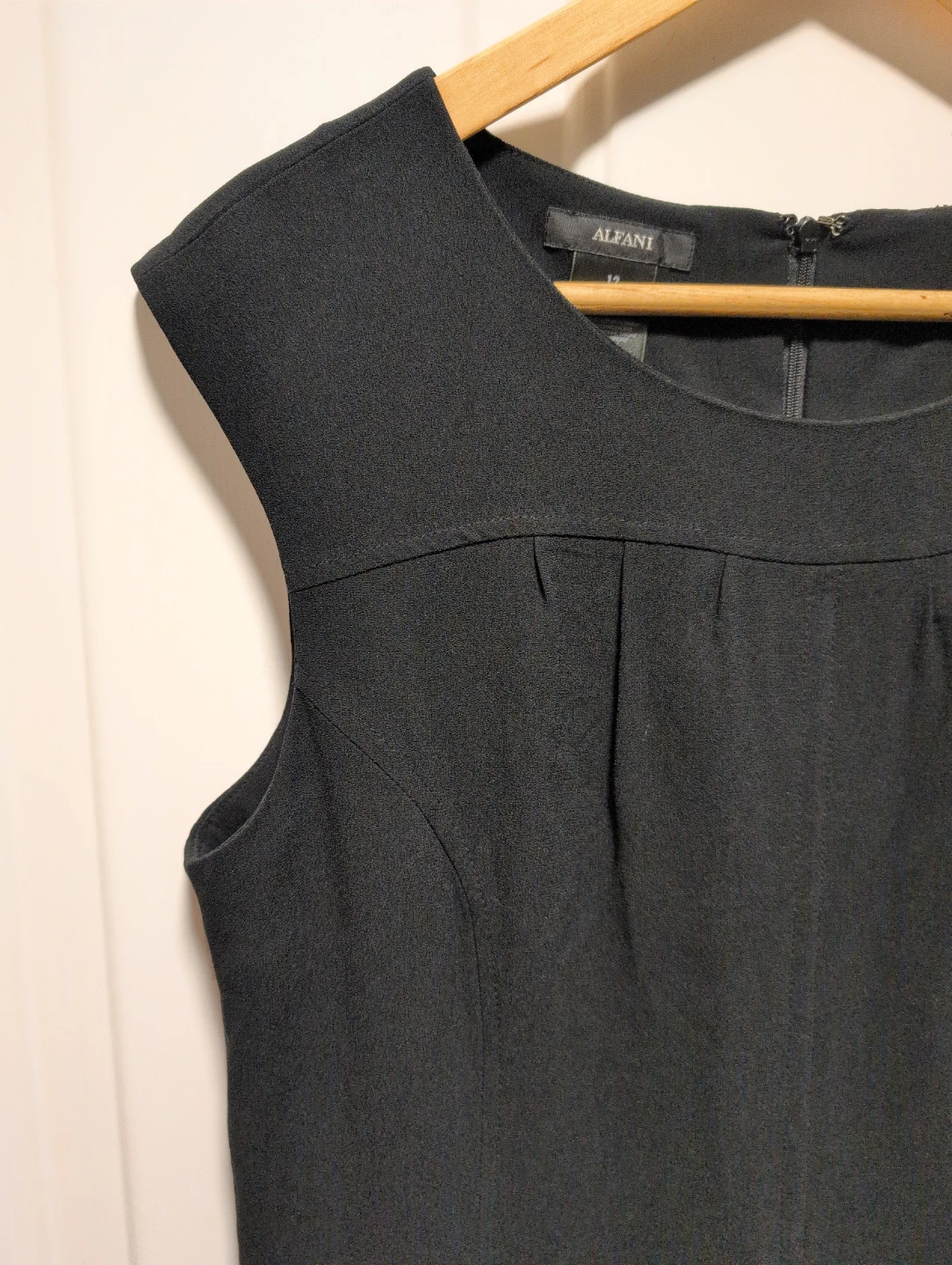 Alfani Black Sleeveless Sheath Dress Size 12 - photo 2