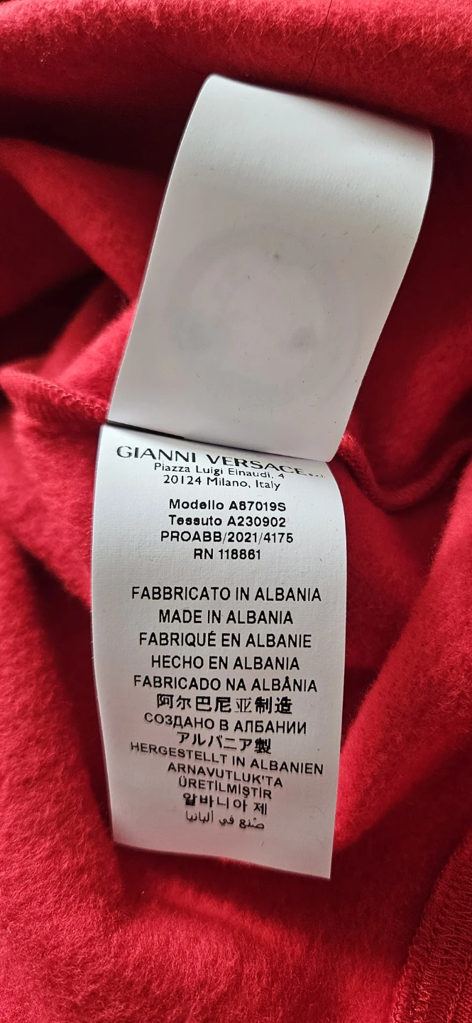 VERSACE Red Logo Crewneck Sweatshirt - photo 5