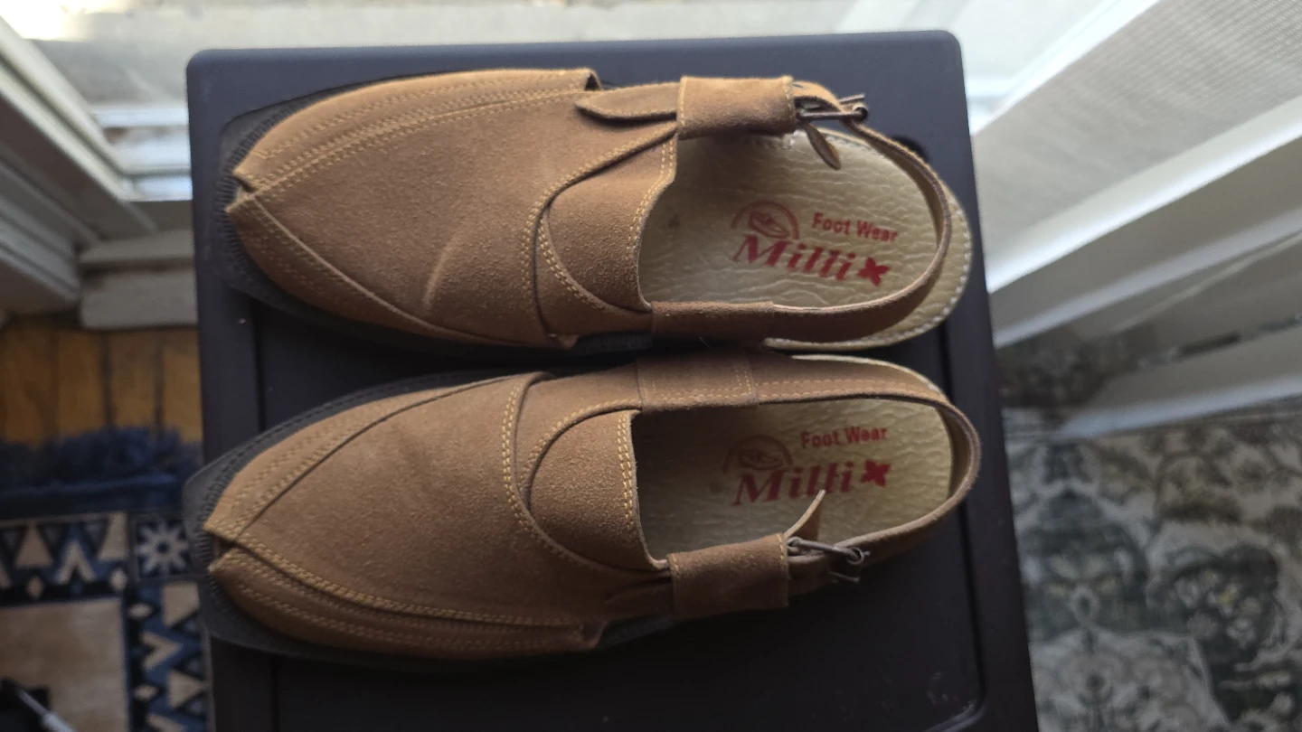Milli Footwear Brown Suede Peshawari Sandals