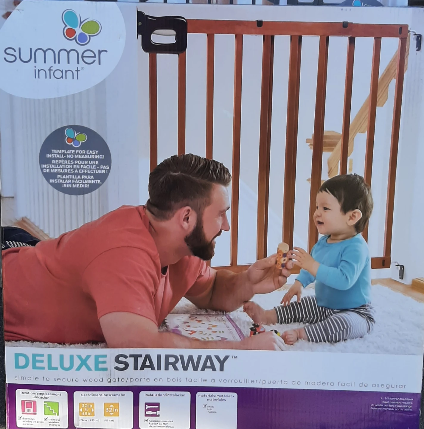 Summer Infant Deluxe Stairway Wood Gate