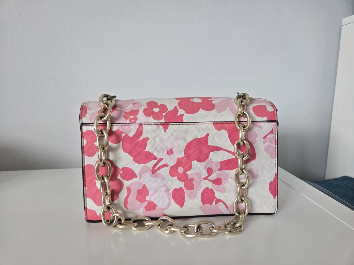 Pink Floral Chain Shoulder Bag - photo 4