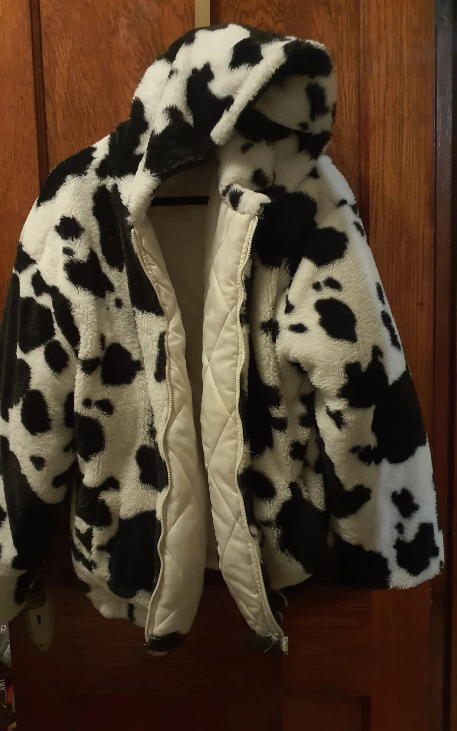 Cow Print Fuzzy jacket - photo 3