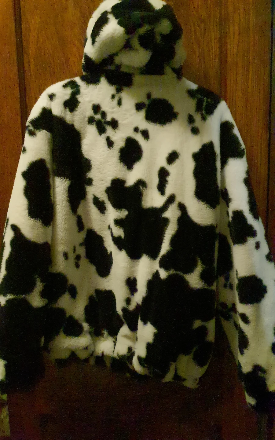 Cow Print Fuzzy jacket - photo 4