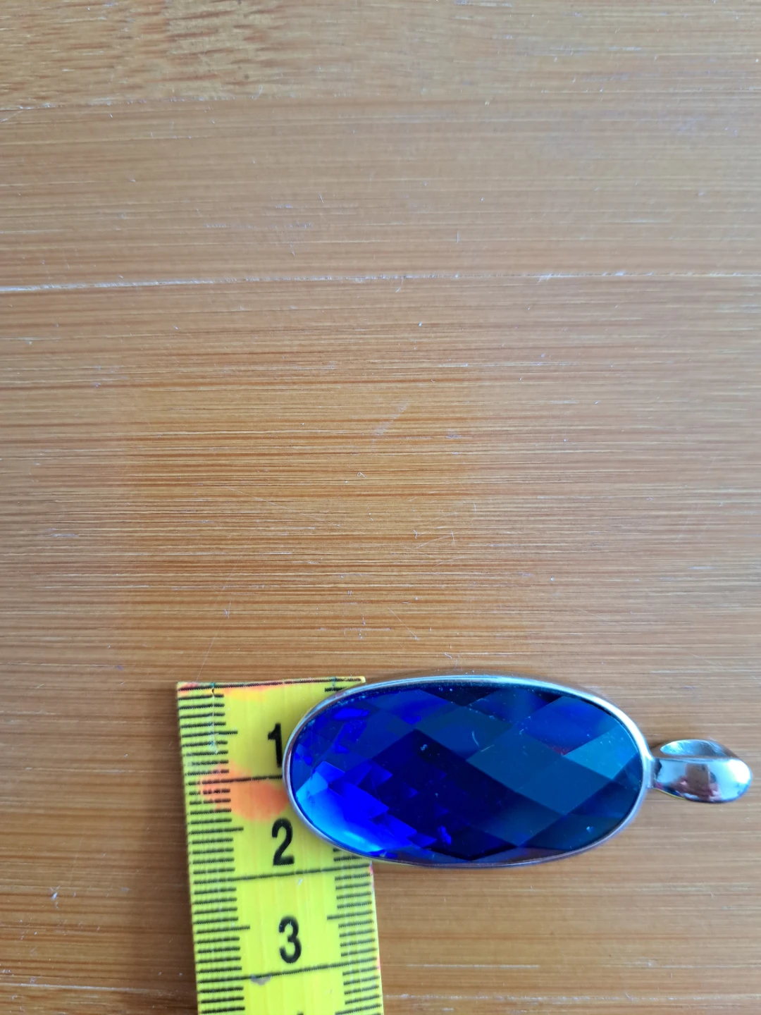 Acero inoxidable Blue Gemstone Pendant - photo 5