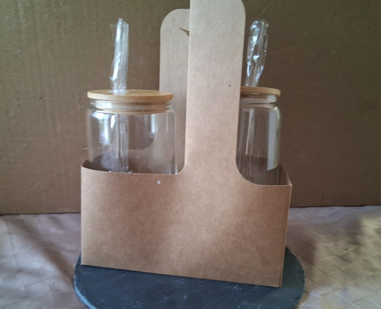 Summer gift drinkware glass cups with straws