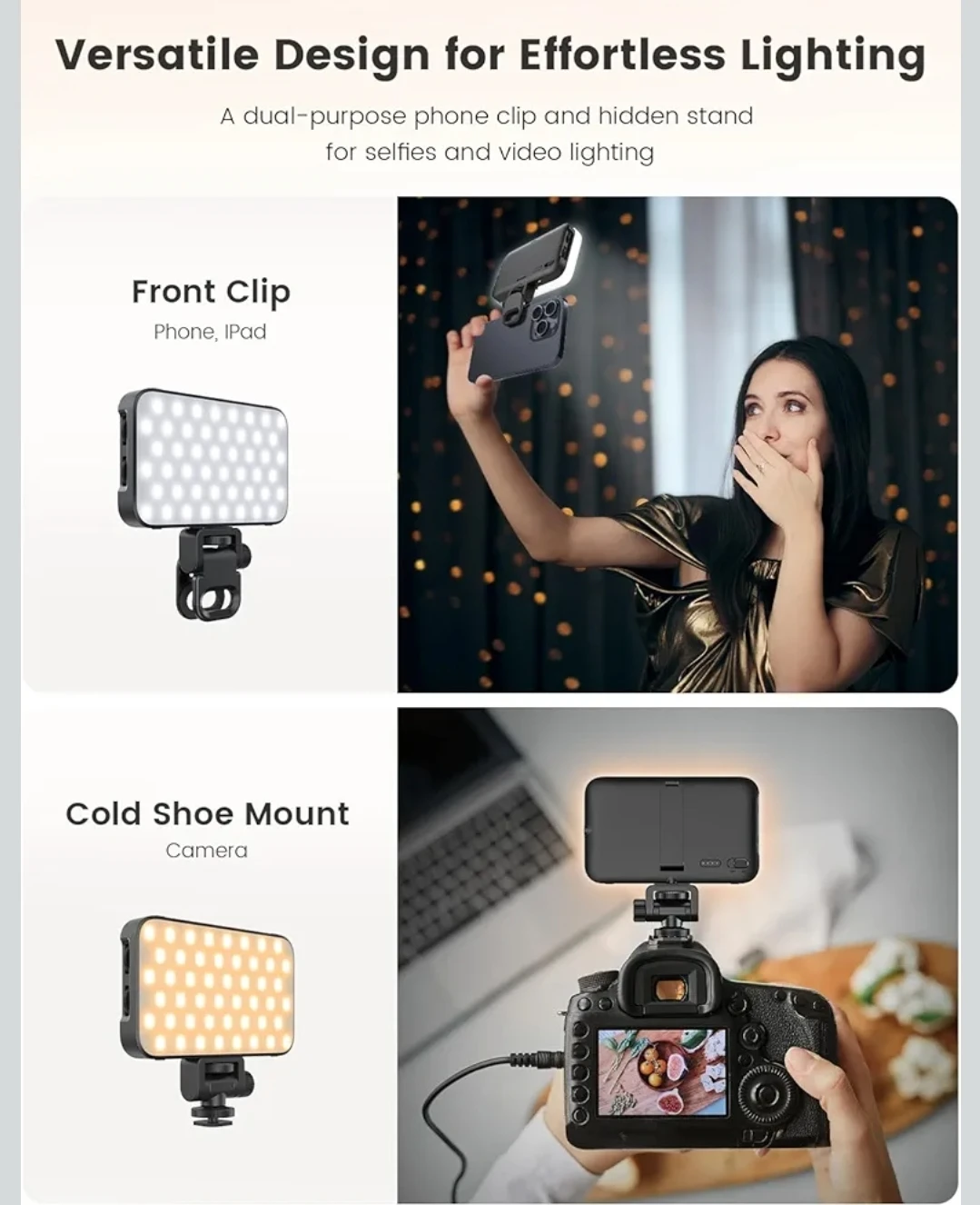 Selfie Light with Soft Diffuser & Built-in Stand - photo 4