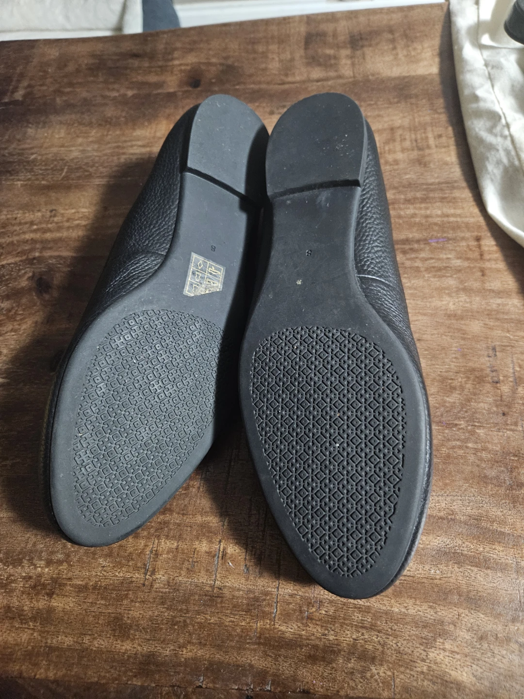 Tory Burch Black Leather Ballet Flats - Size 8 - photo 3