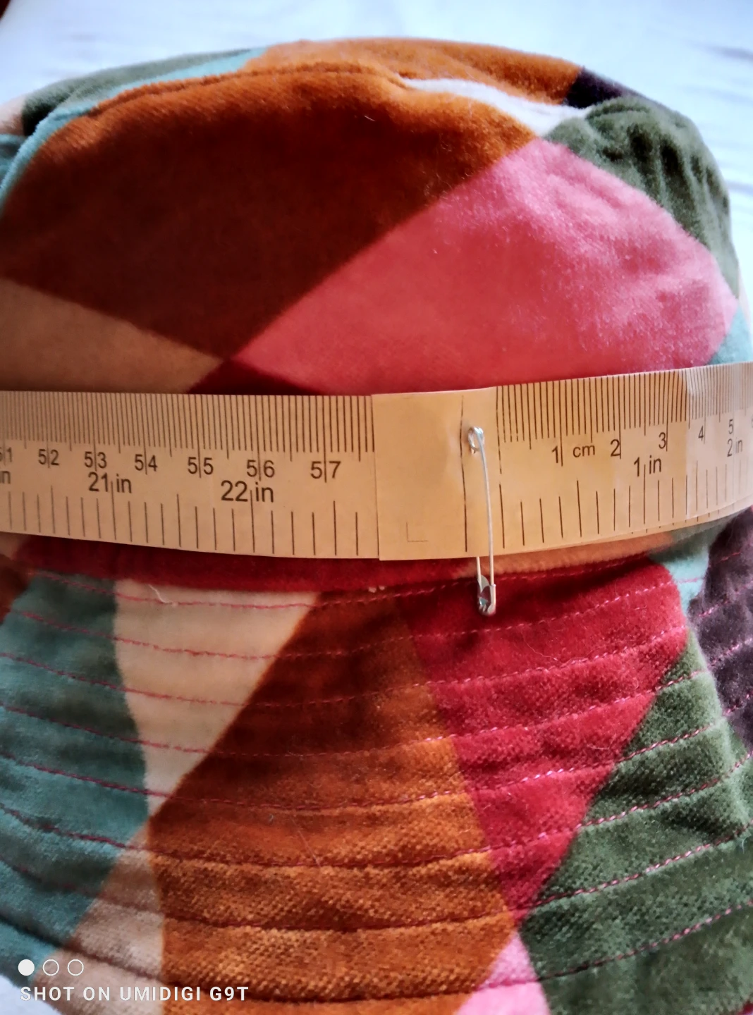 Velour Bucket Hat - Geometric Pattern - photo 3