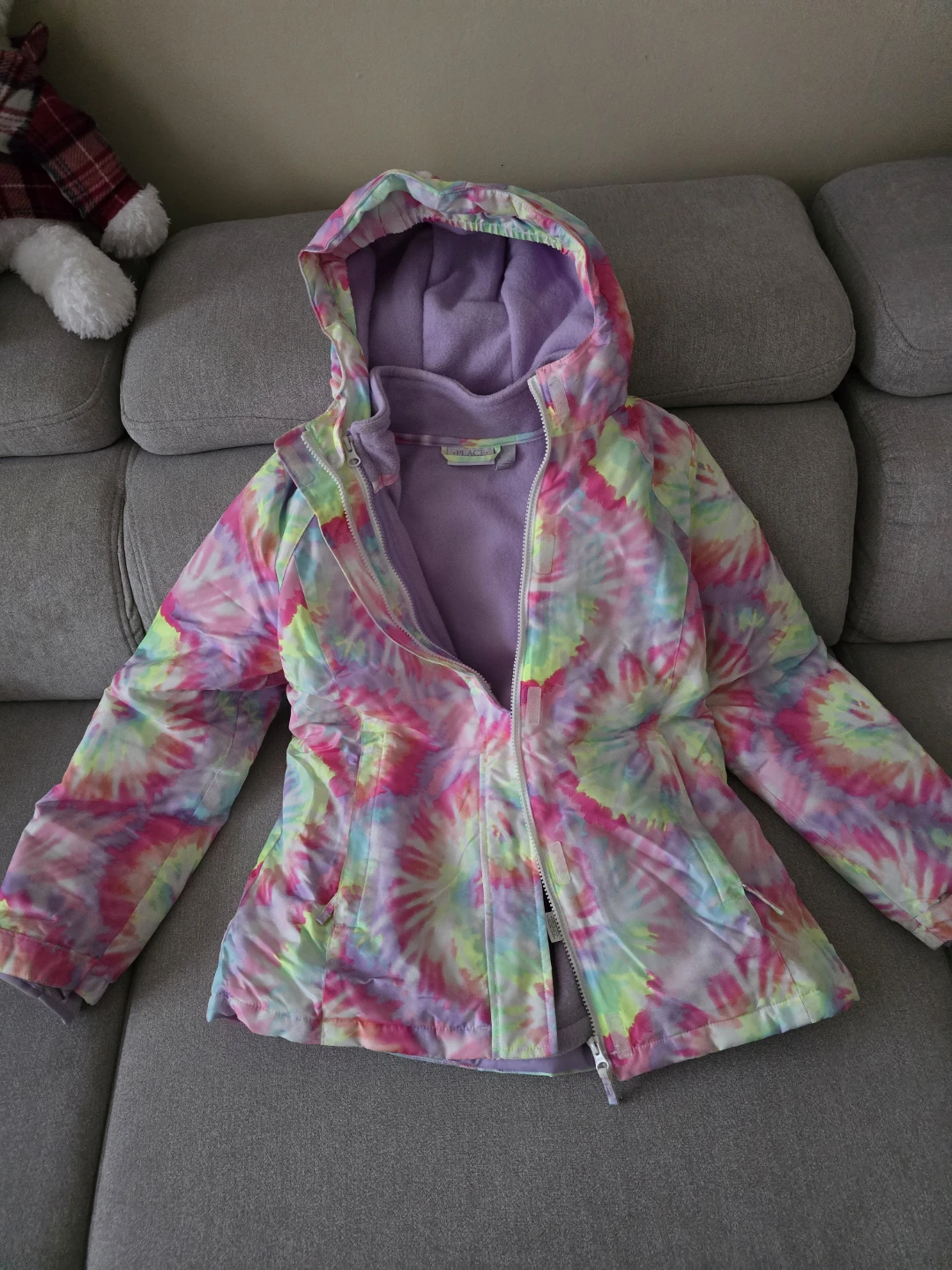 The Children's Place Girls Tie-Dye Hooded Jacket Size 16