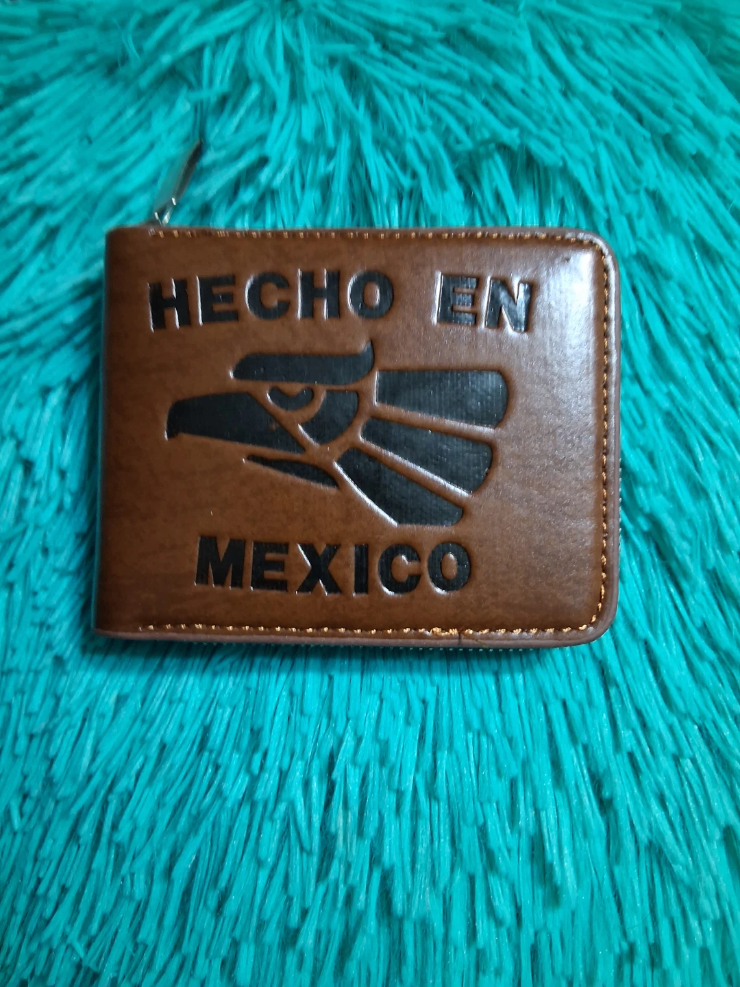 Hecho en Mexico Brown Bi-Fold Wallet