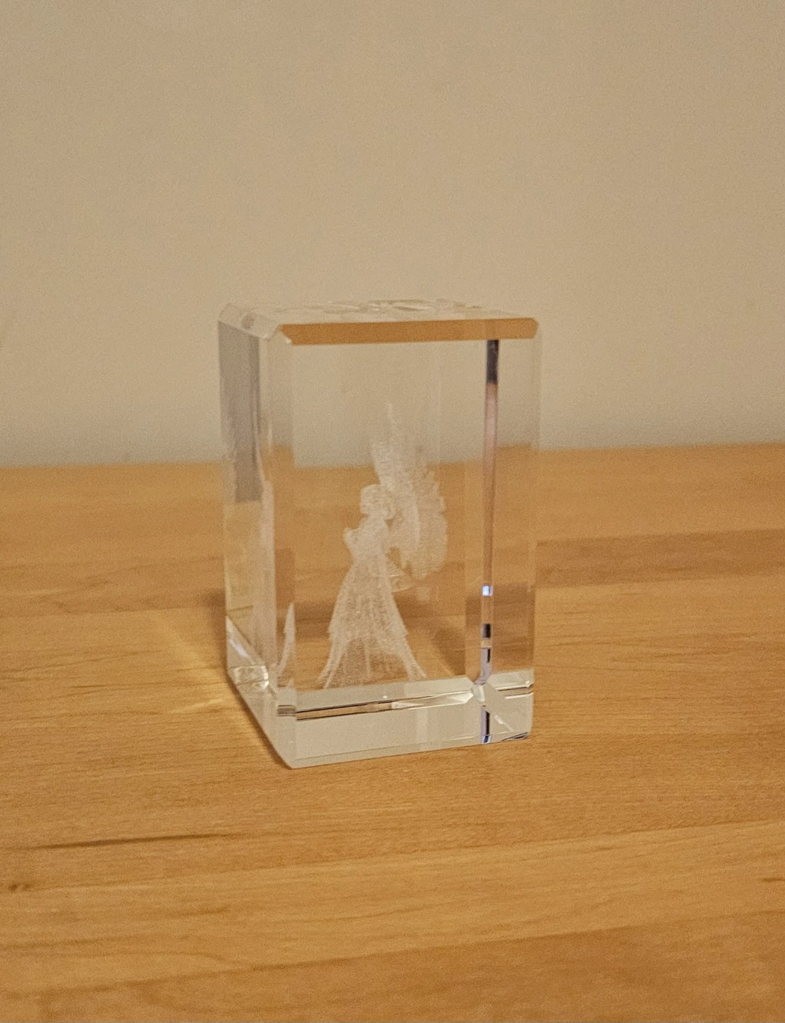 3D Laser -Etched Crystal Angel $6 - photo 3