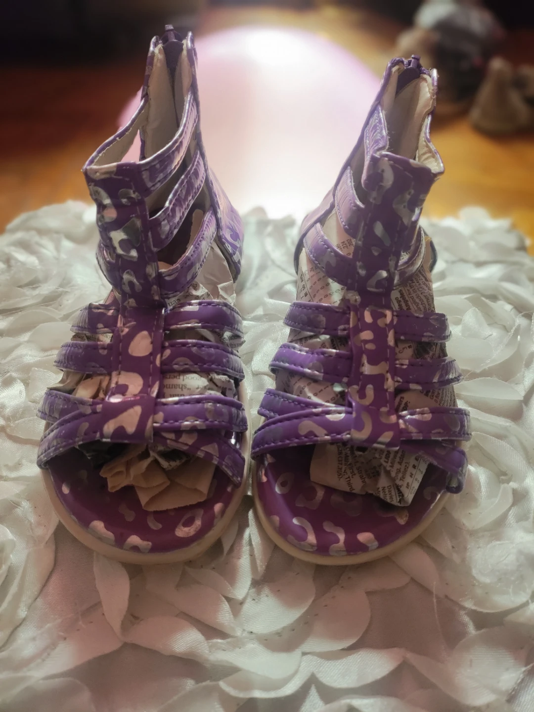 Kids toddler Purple gladiator Sandals Size 11 used - photo 2