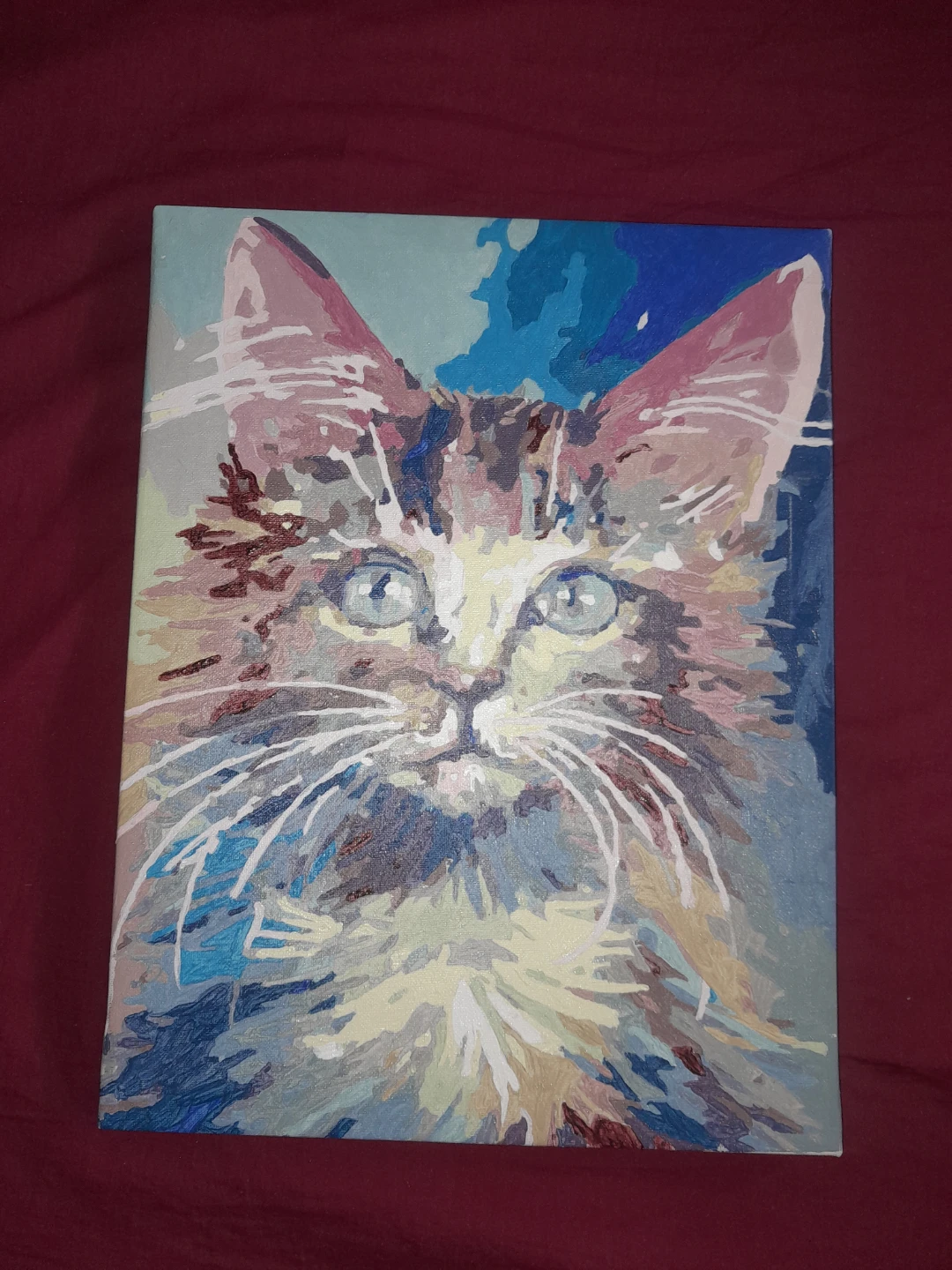 Canvas Painting of a Cat