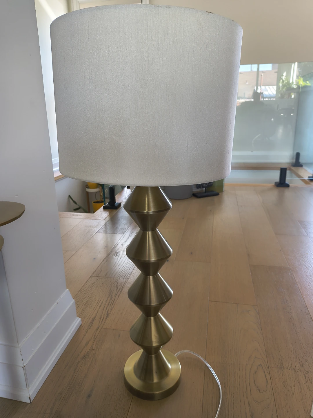 Modern Table Lamp with White Drum Shade