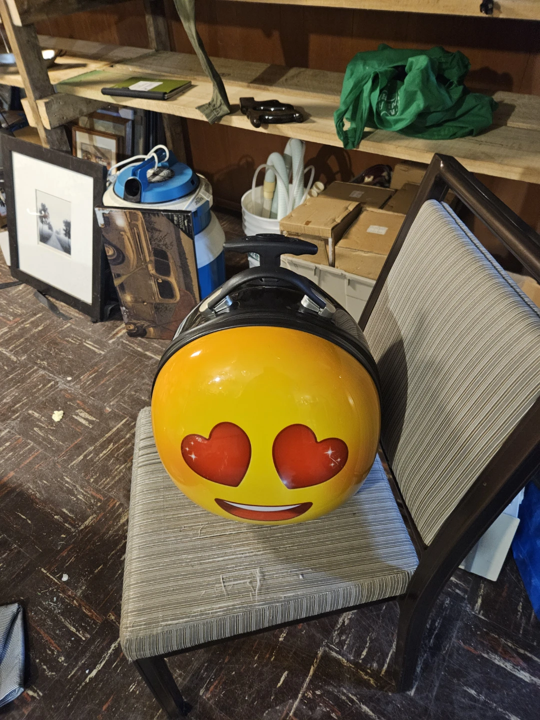Yellow Emoji Helmet with Heart Eyes - photo 3