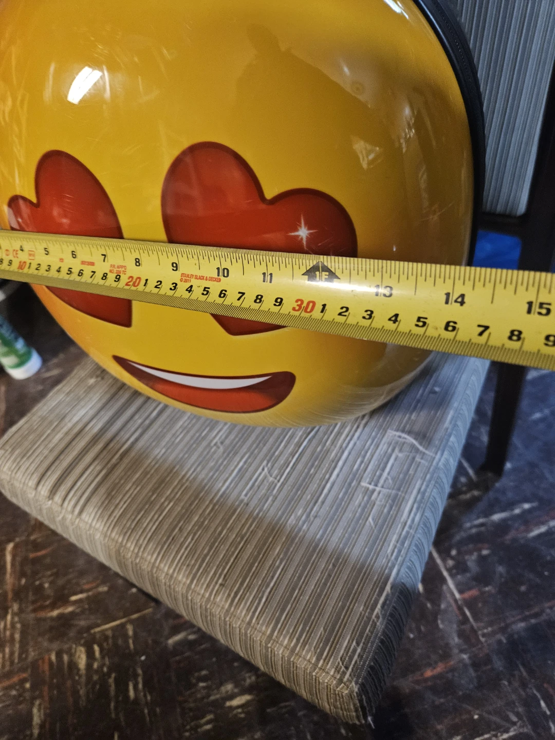 Yellow Emoji Helmet with Heart Eyes - photo 5