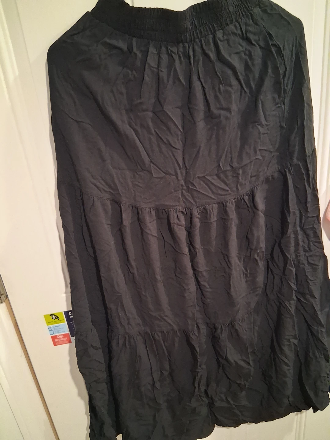 Black Tiered Maxi Skirt