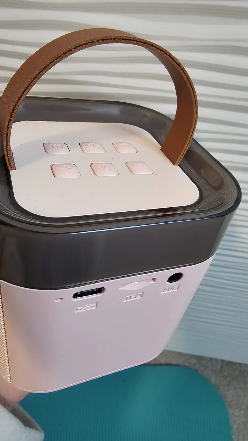 Pink Portable Bluetooth Speaker with 2 Microphones - photo 3
