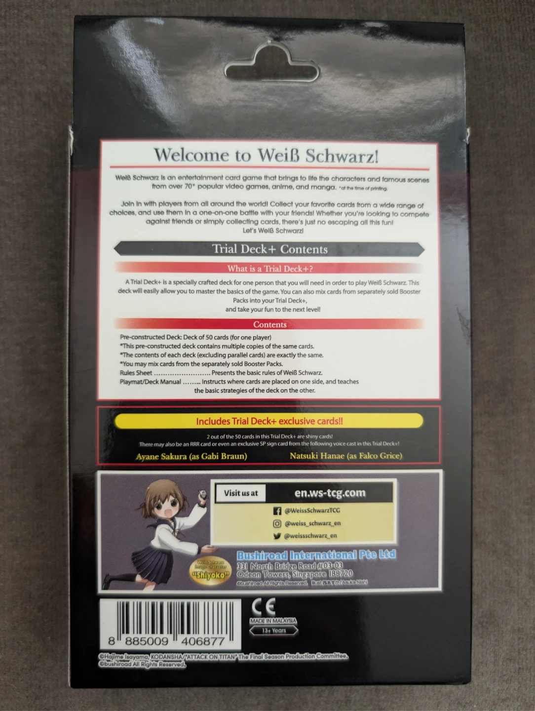 Weiss Schwarz Attack on Titan Final Season Trial Deck+ - photo 3