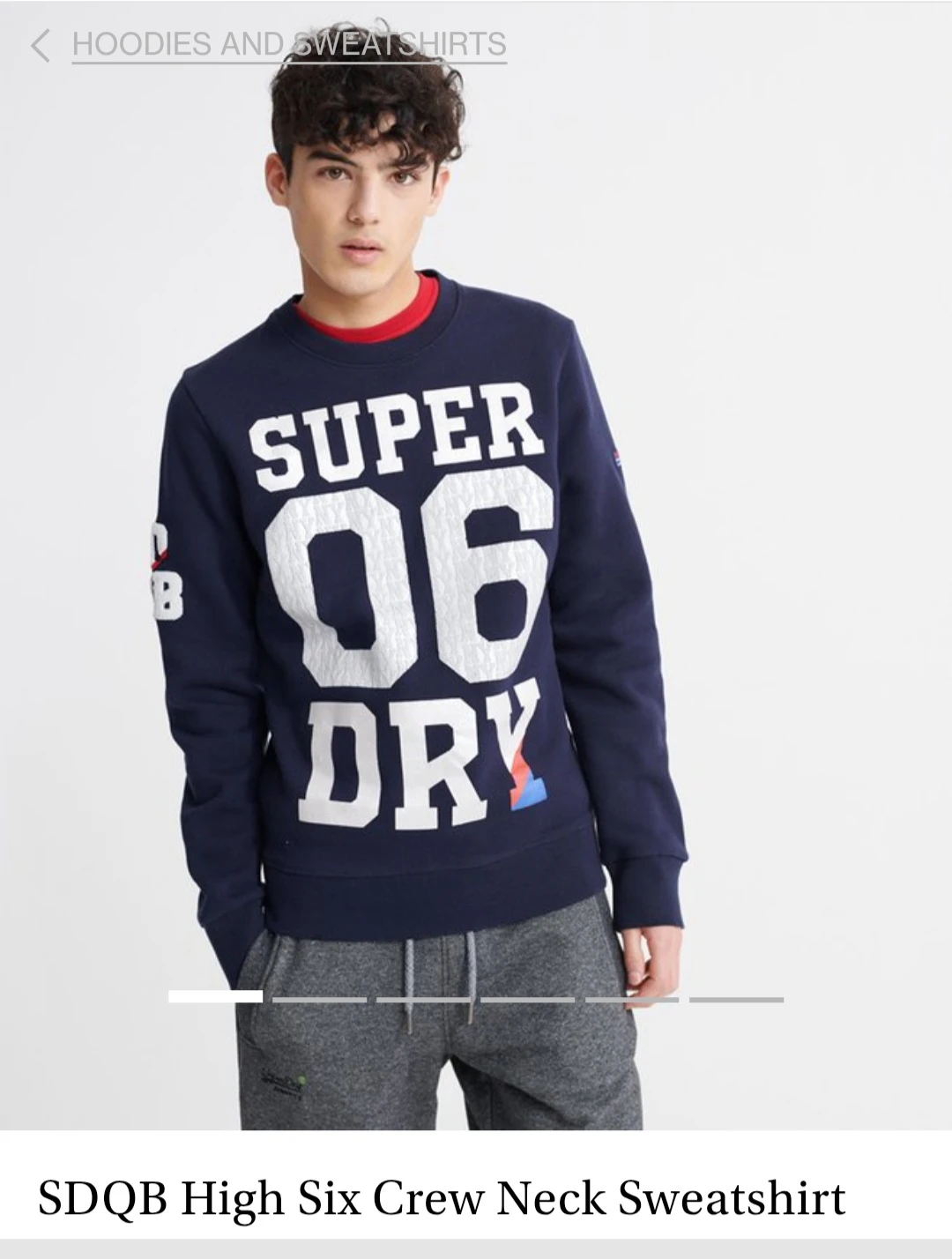Superdry SDQB High Six Crew Neck Sweatshirt Navy M