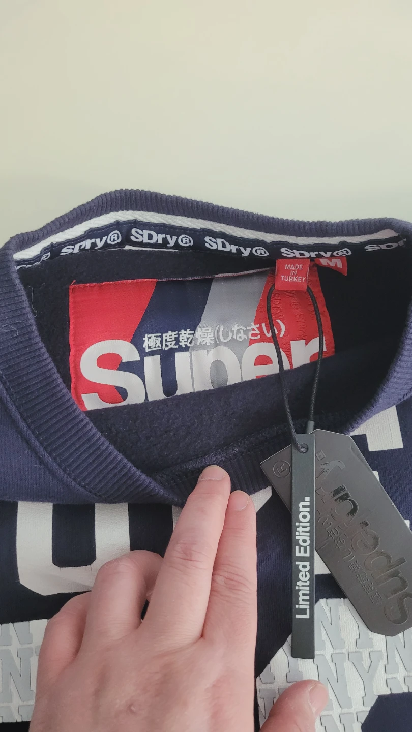Superdry SDQB High Six Crew Neck Sweatshirt Navy M - photo 4