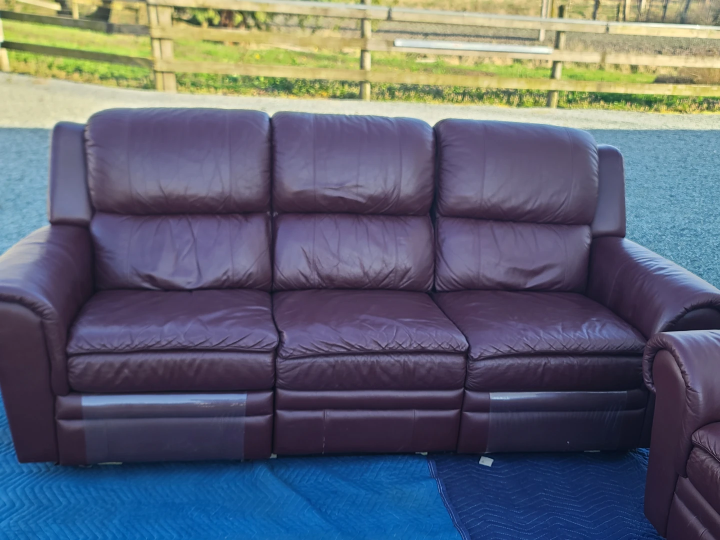 Brown Leather Sofa Set - 3-seater, 2-seater, 2 Chairs - photo 4