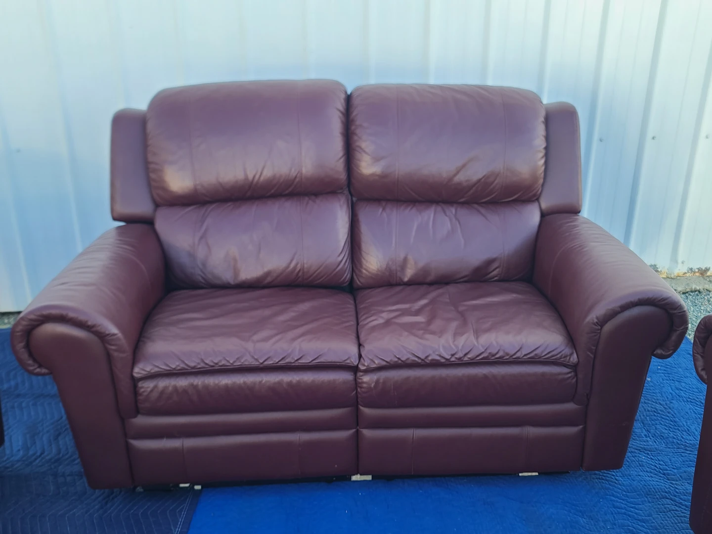 Brown Leather Sofa Set - 3-seater, 2-seater, 2 Chairs - photo 5