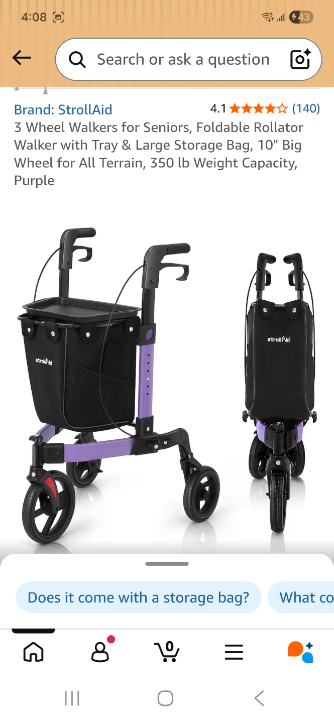 3 WHEEL ROLLATOR WALKER - photo 2