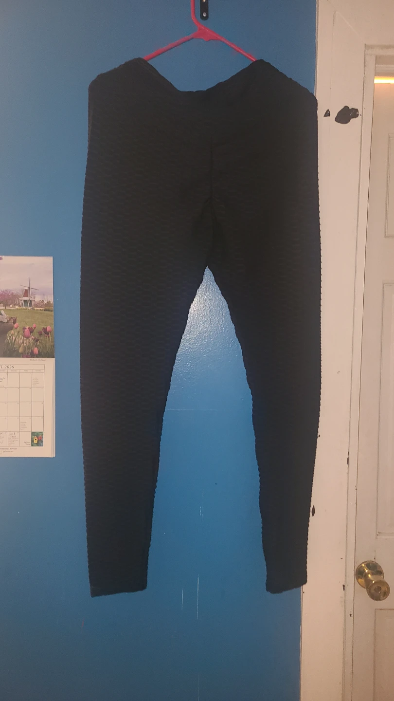 Navy Blue Textured Leggings - photo 2