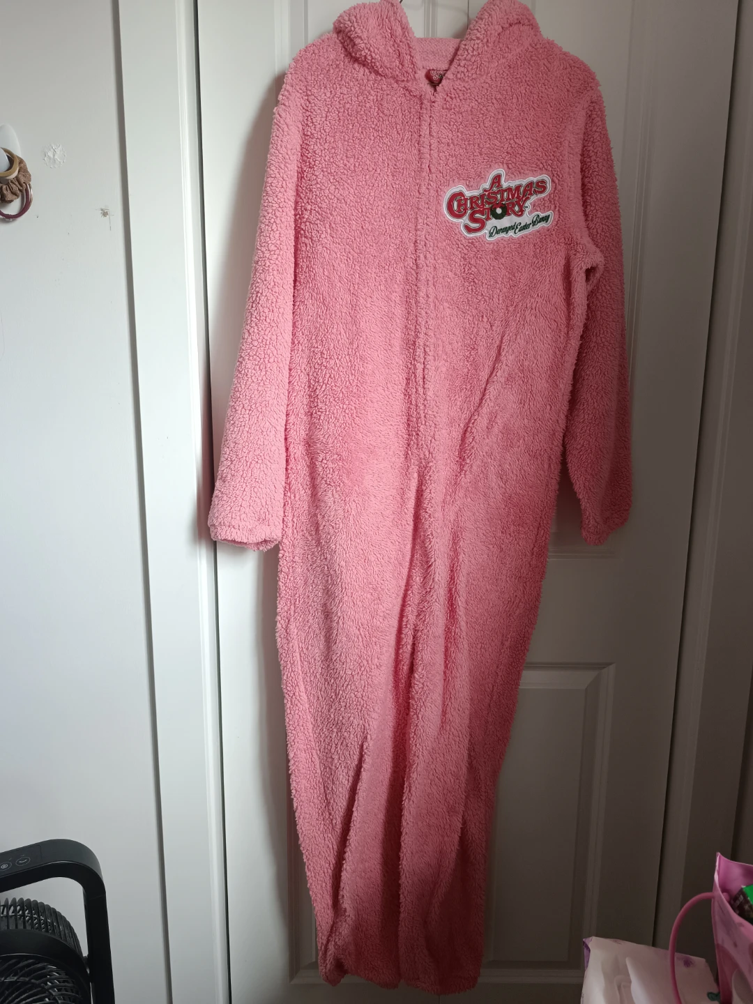 Pink "A Christmas Story" Bunny Pajama Onesie