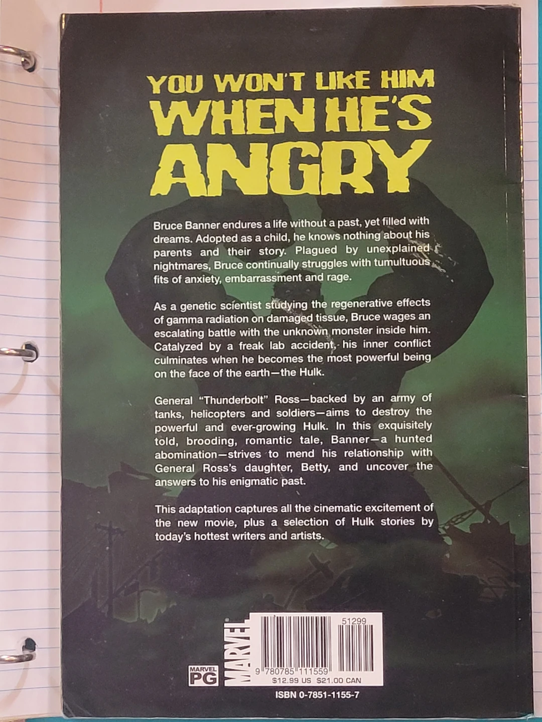 The Official Movie Adaptation Hulk Comic Book - photo 2