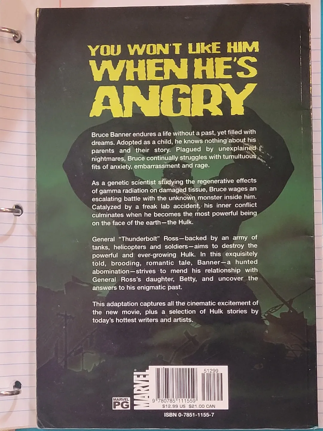 The Official Movie Adaptation Hulk Comic Book - photo 2