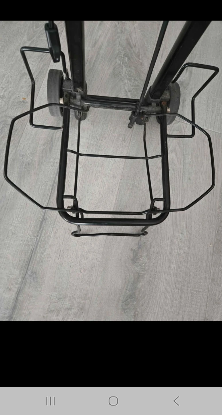 Black Folding Shopping Cart - photo 2