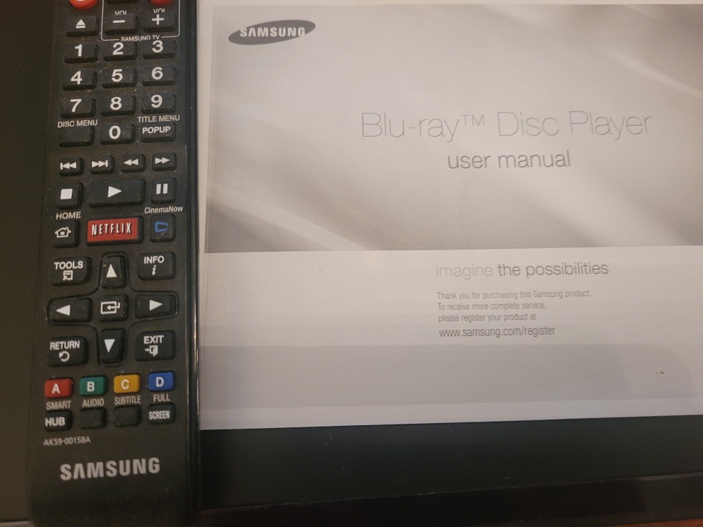 Samsung Blu-ray Disc Player with Remote and Manual - photo 3