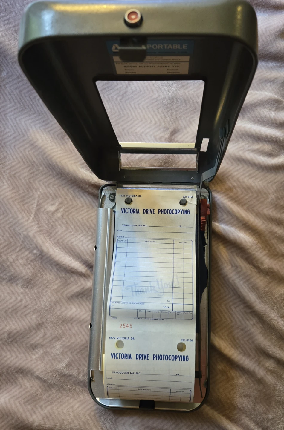 Vintage Moore Portable Photocopying Register - photo 3
