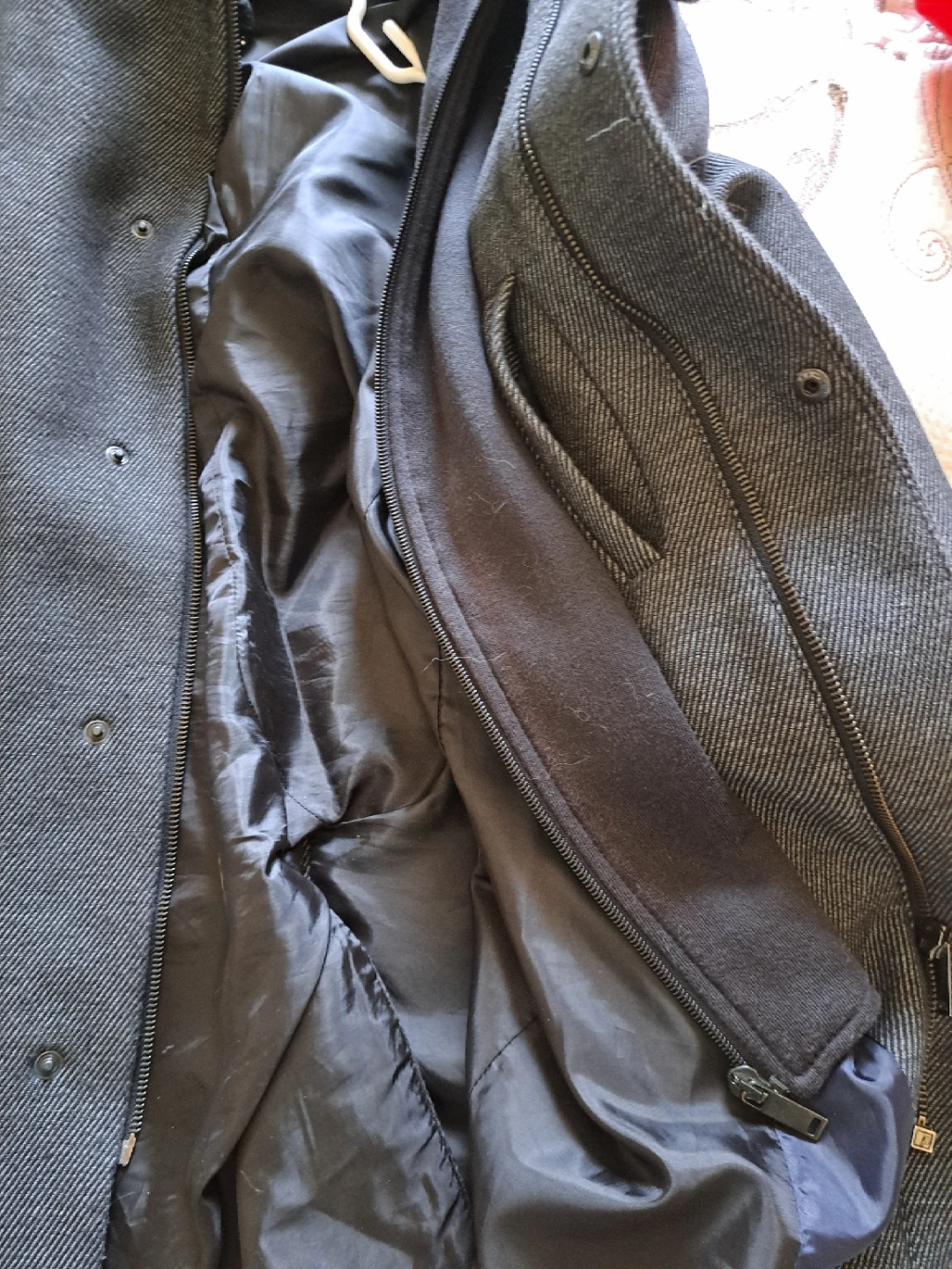 ZARA Charcoal Grey Herringbone Coat