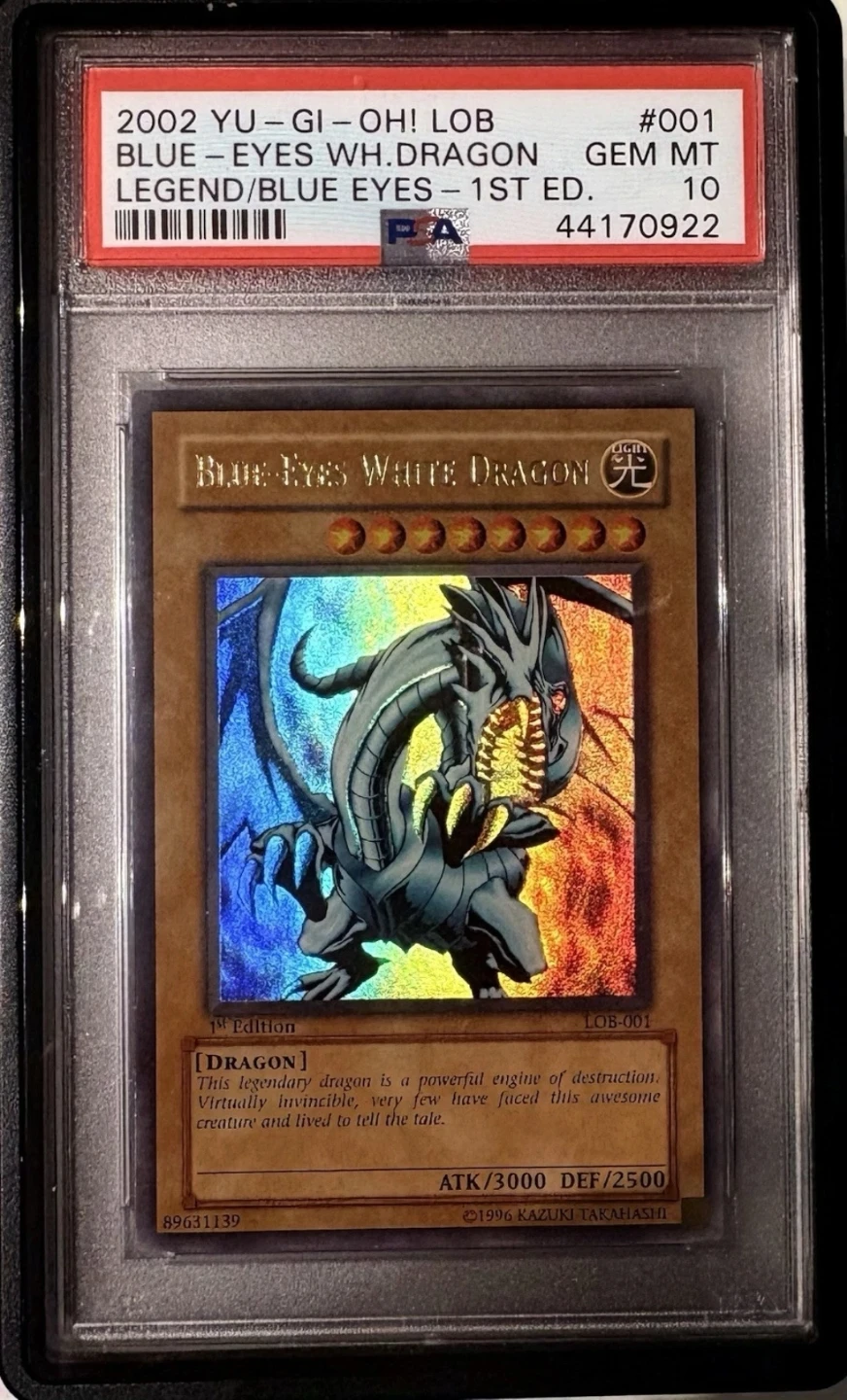 Yu-Gi-Oh! Blue-Eyes White Dragon LOB 1st Edition PSA 10 GEM MT